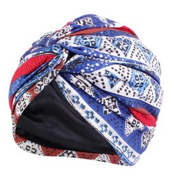 Backeskull Capes tendance imprimé de nuit coiffure coiffure Soins faux de soie de soie sommet chapeau chimiothérapie turban2431055