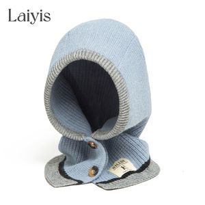 BeanieSkull Caps Anneau Chaud Écharpe Cagoule Chapeau Femmes Hiver Bonnet Tricoté Pull Dame Fil De Laine Bonnet En Plein Air Snood Col Silencieux 230421