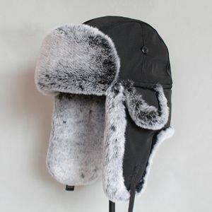 BeanieSkull Caps Winter Bomber Hut für Männer Kunstpelz russische Uschanka Frauen dicke warme Mütze mit Ohrenklappen 221105