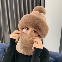 BeanieSkull Caps Hiver Femme Chapeau Écharpe Cache-Cou Pour Bonnets Pulls Masqués Chapeaux Hommes Femmes Enfants En Plein Air Chaud En Peluche Polaire 230907