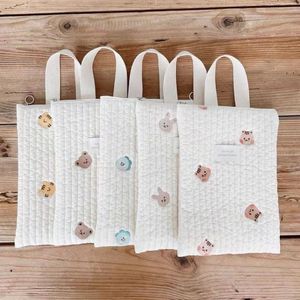 Ours bébé Nappy sac coton matelassé poussette organisateur sac avec fermeture éclair Portable maternité sacs à main maman sac bébé couche pochette