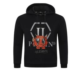 Sweats à capuche pour hommes de la marque Brand ours Sweat-shirt épais chaud Hip-hop Personnalité caractéristique pp Skull Pullover Rhine Luxury Hoodie masculin 211664587725