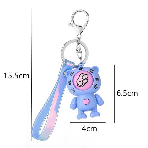 Bear Design Porte-clés Mora Dispositif Porte-clés Chaînes Porte-Rock Papier Ciseaux Doigt Devinant Jouer Jeu Jouets Animal Pendentif Sac Cha220y