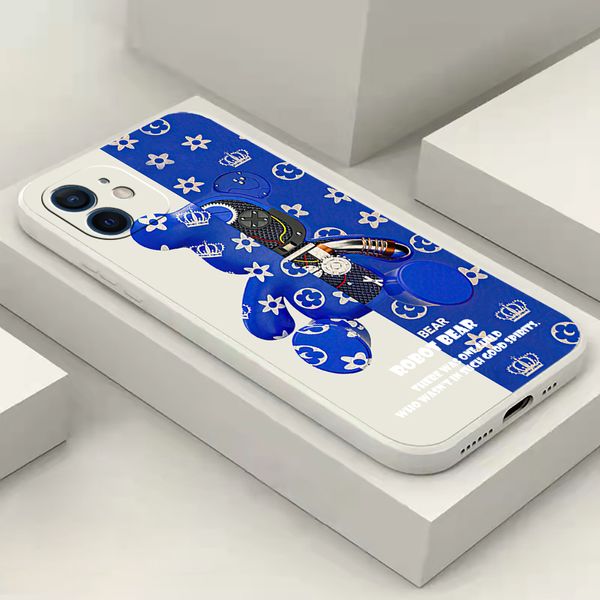 Oso de moda de lujo Ultra Cool Phone Case para iPhone 11 12 Pro MAX Mini 13 Pro MAX 6 6S 7 8 Plus X XS MAX XR SE 2020 YJNR