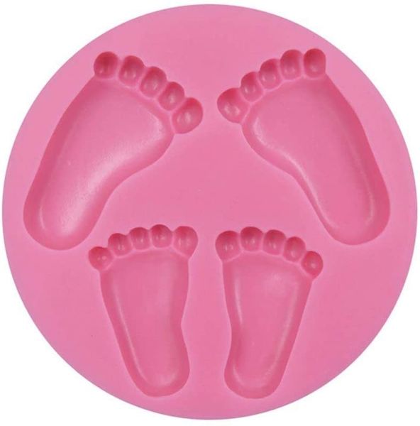 Moule de pieds d'ours, argile à savon Fimo chocolat Sugarcraft outil de cuisson moule facile à utiliser pour la décoration de gâteau de fête d'anniversaire de douche de bébé 122140