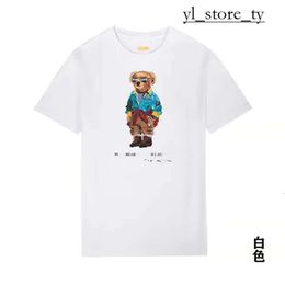 Designer imprimé graphique T-shirt T-shirt Luxury Brand à manches courtes Shirt Shirt High Quality Cotton Womens T-shirt Casual Bear Shirt Polo T-shirt 8119