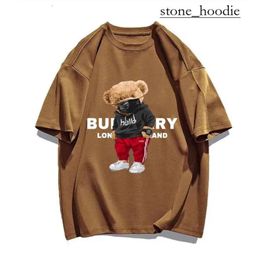 Ours graphisc imprimé T-shirt Mens T-shirt Luxury Fashion Mode Short Bear Shirt High Quality Cotton Womens Casual Bear Shirt Polo T-shirt 6329