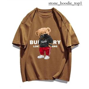 Ours graphic imprimé T-shirt pour hommes T-shirt Luxury Brand à manches courtes Shirt Shirt High Quality Cotton Womens Casual Bear Shirt Polo T-shirt 8372