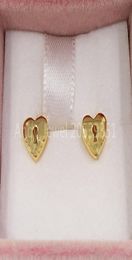 Boulais d'ours ours 925 Boucles d'oreilles en argent sterling Stud San Valentine Gold Vermeil Boucles d'oreilles s'adapte à un cadeau de style européen 0153030009303384