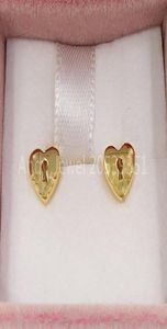 Boulais d'ours ours 925 Boucles d'oreilles en argent sterling Stud San Valentine Gold Vermeil Boucles d'oreilles s'adapte à un cadeau de style européen 0153030009303384