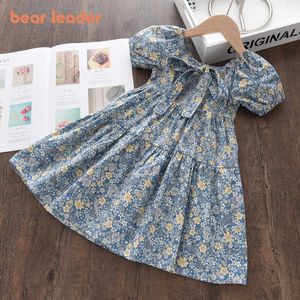 Bear Leader Baby Girls Princess Vestidos de fiesta Summer Baby Fashion Floral Bowtie Cute Dress Kids Casual Sweet Vestidos para 2-7Y 210708