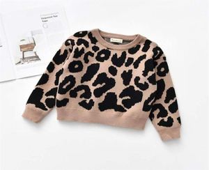 Bear Leader Baby Girls Sweaters Nieuwe Fashion Kids Leopard Print Girl Boy Deskleding Peuter Girl Kostuums 27t Baby Girls Outerwear LJ8050513