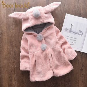 Bear Leader Baby Girls Vestes d'hiver Mode Enfants Fleurs Manteau Chaud Vêtements d'extérieur à capuche Enfants Parkas Vêtements 2 4 ans 210708