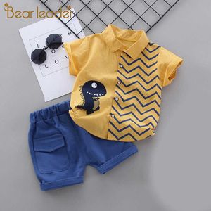 Beer Leider Jongens Casual Kleding Zomer Mode Kinderen Jongen Kleding Sets Baby Cartoon Leuke Kostuums Kinderen Coolos Outfits 1 4Y 210708