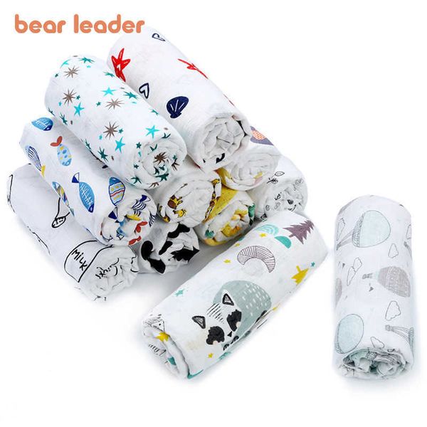 Bear Leader Fashion born Baby Cartoon Cute Blanket Crib Basket Flamingo Swaddling Toddler Sleeping Sweet Swaddle 210708