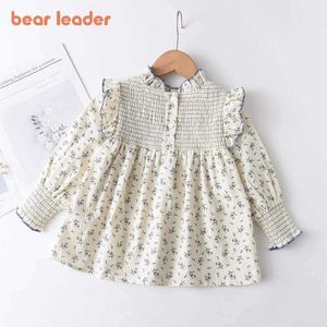 Bear Leader Girls Kid Blouses florales 100% coton enfant en bas âge bébé fleurs vêtements volants chemises douces enfants vêtements décontractés 1 5 ans 210708