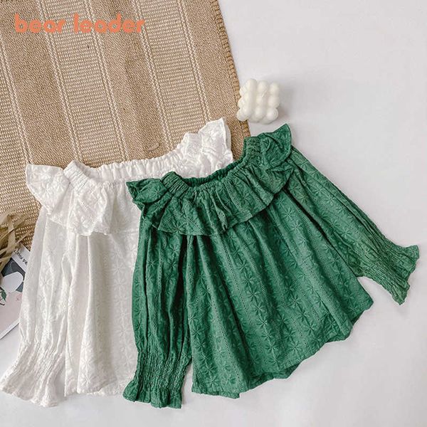 Bear Leader Girls Korean Fashion Vêtements Baby Girl Enfants Casual Princesse Chemises Printemps Automne Blouses à manches longues 1-7 ans 210708