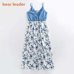 Bear Leader Maternité Volants Été Floral Robes Mode Femmes Grossesse Patchwork Vêtements Élégant Sling Tenues 210708