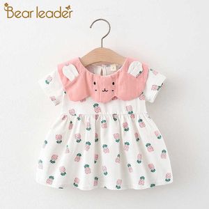 Bear Leader Summer Girl Dress Toddler Bébés Filles Enfants Ananas Imprimer Robe Princesse Robes Belle Fille Vêtements Décontractés 210708