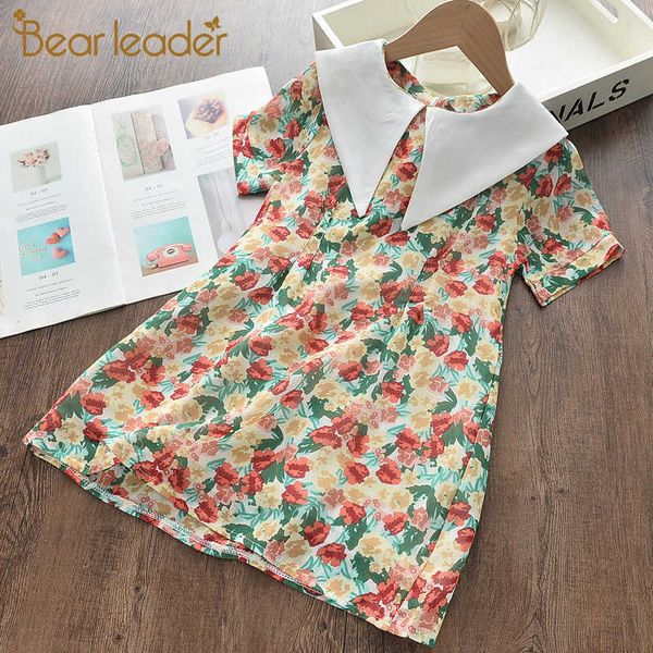 Bear Leader Summer Kids Robes pour filles Tutu Cake Robe élégante Princesse Party Robe de mariée Dentelle Fille Anniversaire Vêtements 2 6Y 210708