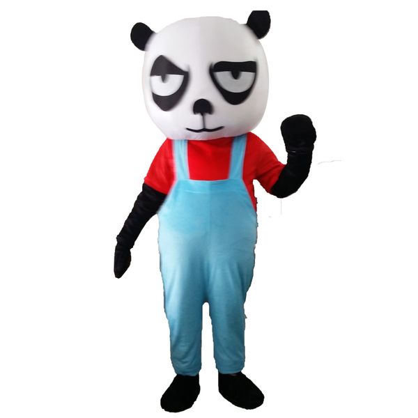 Costume de Mascotte d'ours Panda, apparence de dessin animé d'ours mignon avec uniforme de chevalier, Costume de carnaval à thème fantaisie pour adulte