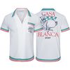 Casablanca Shirt Designer Shirts Men Shirts décontractés plage plage à manches courtes bouton classiques Bouton Slim Fit Blouses de haute qualité Us Taille M-3XL