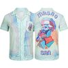 Casablanca Shirt Designer Shirts Men Shirts décontractés plage plage à manches courtes bouton classiques Bouton Slim Fit Blouses de haute qualité Us Taille M-3XL