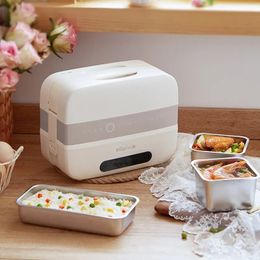 Bear Rice Cooker Kitchen Electric Heating Lunch Box Heating Meals Preservation Office School Restaurant DFH-C15B9 231221