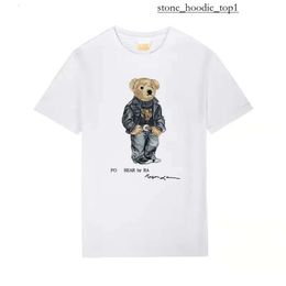 ours chemise Designer Mens T-shirt en peluche ours lettre graphique imprimement lointain Tendy Quality Couple Black White Mens Womans Vêtements Bear Shirt Polo Tee Tops 3119