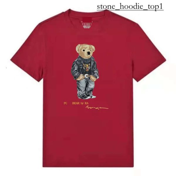 Ours shirt concepteur pour hommes T-shirt en peluche ours lettre graphique imprimement lointain Tendy Quality Couple Black White Mens Womans Vêtements Bear Shirt Polo Tee Tops 6131