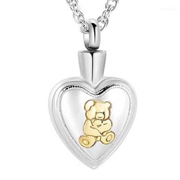 Bear Teddy Cremation Urn Nekclaces For Ashes Bijoux pour les femmes SEMMORAL MEMOROY