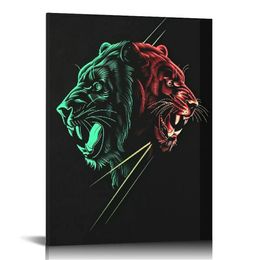 Ours Vs Bull Stock Trading Wall Art Canvas Chambre Peinture Home Decor Pictures Piffères Affiches