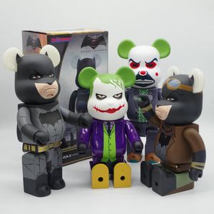 Bearbrick Figures Toys 400% Violent Bear DIY Building Bears Batman Cartoon Characters Classic Clown Hand-made Model Office Decorations 14 years old Over