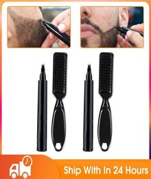 Barbe Kit de stylo crayon Barber avec pinceau Hoils de coiffure pour le visage Styling outil de coiffure mâle Réparation de moustache Moustache Shape9498086