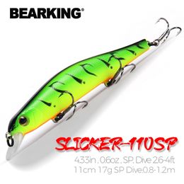 Bearking 11cm 17g aimant système de poids longue coulée modèle leurres de pêche appâts durs plongée 0812m qualité wobblers méné 220726