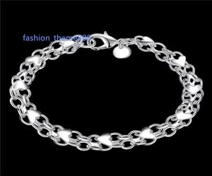 Bête gif coeur Attention bracelet en argent 925 JSPB293Bête cadeau hommes et femmes en argent sterling plaqué bracelets à maillons de chaîne5927782