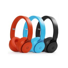 Beat Solo Pro Wireless Headphone Elecphone Bluetooth Headset Deep Bass Bass Pliable Earbuds Support Pop Up Fenêtre pour iPhone 15 14 13 12 11 Pro Max et Samsung Android Phone