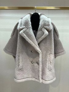 Oversize revershals MAXX teddybeer alpacabont korte jassen met dubbele rij knopen winterdamescapes