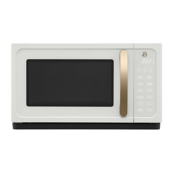 Hermoso horno microondas con sensor de 1,1 pies cúbicos, 1000 vatios, pantalla activada al tacto, 15 funciones digitales preestablecidas, 17,0 x 21,2 x 12,2 pulgadas.