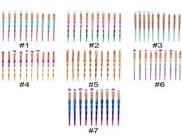Красивые 10 шт. Алмазные наборы кистей для макияжа MAANGE Пудра Набор кистей для теней для век Профессиональные инструменты для красоты 7 цветов8528963