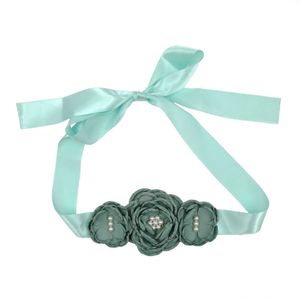 Mooie baby meisjes bloemen bruiloft jurk riem kleding accessoires voor kinderen sjerpen partij dame bloem sahes 210529