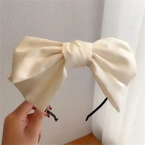 Beau Big Big Bow Heatwear Femmes Band Band Girls Vintage Bow Hair Bands Wide Hairband Hoop For Hair Accessoires