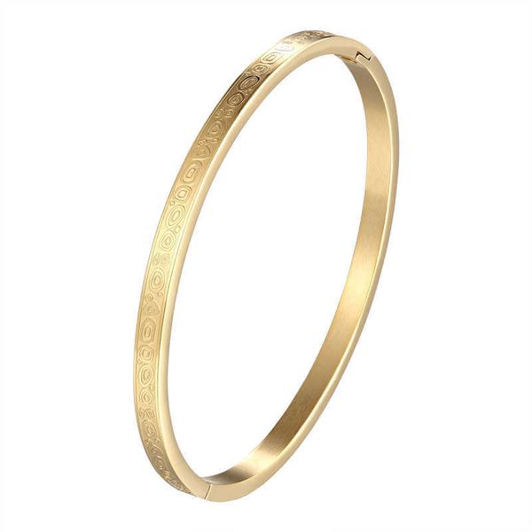 Brazalete de pulsera con gráfico de ampolla hermosa para niños y mujeres, brazalete de acero inoxidable, oro rosa, oro, plata, joyería Q0719