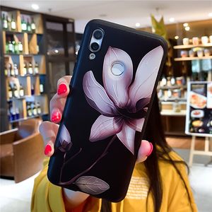 Mooie gevallen voor Samsung A20 A20E A30 A40 A50 A60 A70 A10 M40 3D Relief Floral Phone Case voor Samsung S10 Plus S10E S10 E