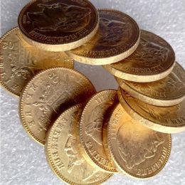 Mooie munt 20 volledige sets (1862-1870) -a-b 10pcs goud van Napoleon High messing vergulde Frankrijk Coin frank gemaakt kopie Kopie Kwaliteit Aukku