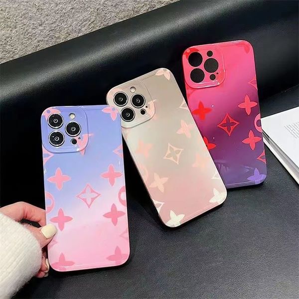 Hermosas fundas para teléfonos iPhone de diseñador 15 14 13 Pro Max Clear LU Monedero de alta calidad 18 17 16 15pro 14pro 13pro 12pro 12 11 Plus Funda de lujo con embalaje de caja con logotipo