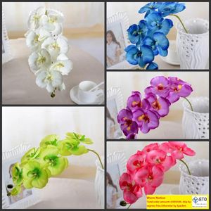 Beau bricolage Phalaenopsis artificielle papillon orchidée soie fleur Bouquet mariage maison salon décoration