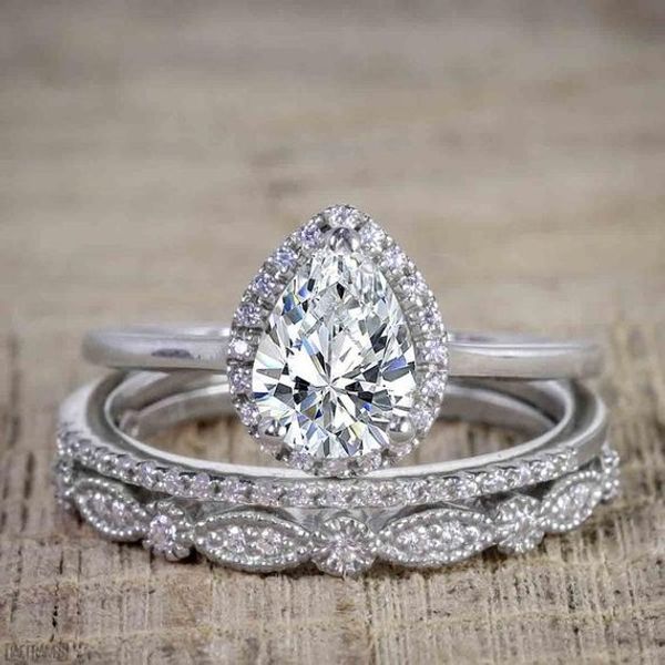 Hermosa moda moda anillo de lujo joyería diamante azul real 925 anillo de compromiso de boda de plata esterlina estándar sólido tamaño 6-10