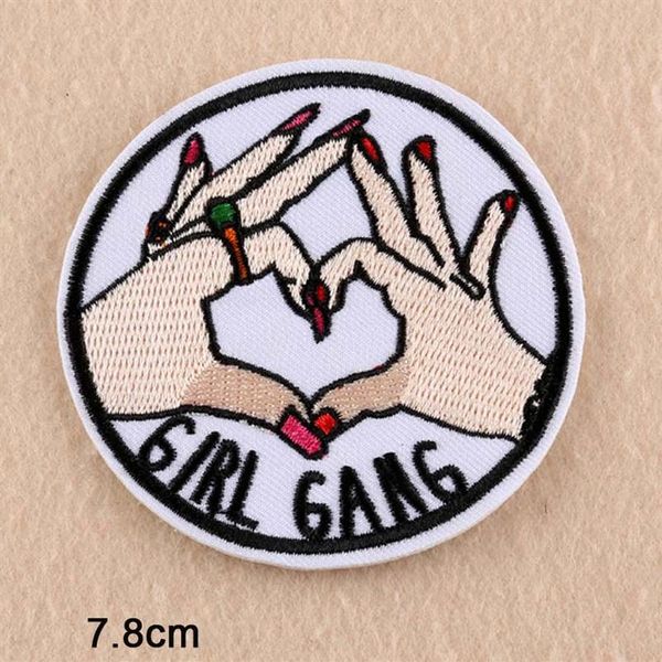 Beau doigt Punk fer sur Patch vêtements Patch pour vêtements femmes brodé Patch vêtements Stickers242H