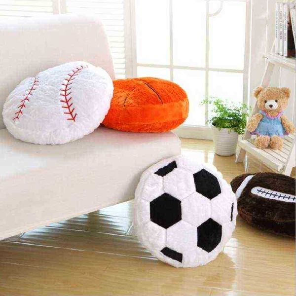 Belle Football Basketball Rugby Baseball Forme Oreiller Coussin Nordique Styleboys Chambre Décor Props Enfants Calme Sommeil Pop Jouet J220729